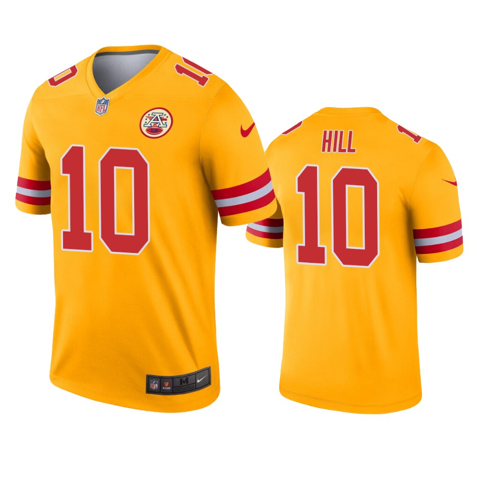 2019 Chiefs Tyreek Hill Inverted Legend Gold Jersey - TravenBow Cheap ...