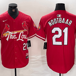 Louis Cardinals Lars Nootbaar Nike Red 2024 City Connect Limited Player Jersey