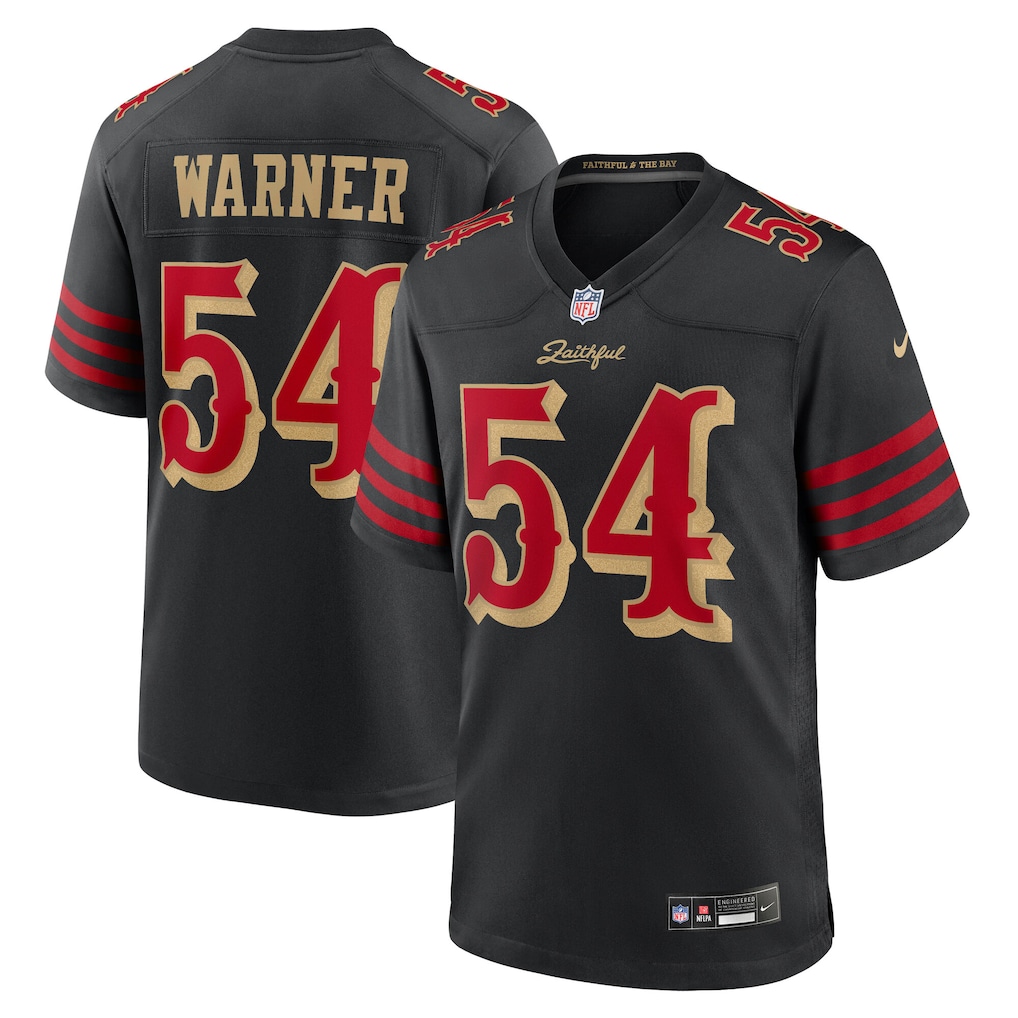Men's Nike Fred Warner Black San Francisco 49ers 2025 Rivalries Collection Game Jersey Men's Nike Fred Warner Black San Francisco 49ers 2025 Rivalries Collection Game Jersey